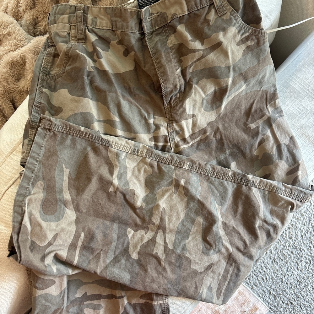 Faded Glory Brown Tan Cargo Pants Relaxed Fit